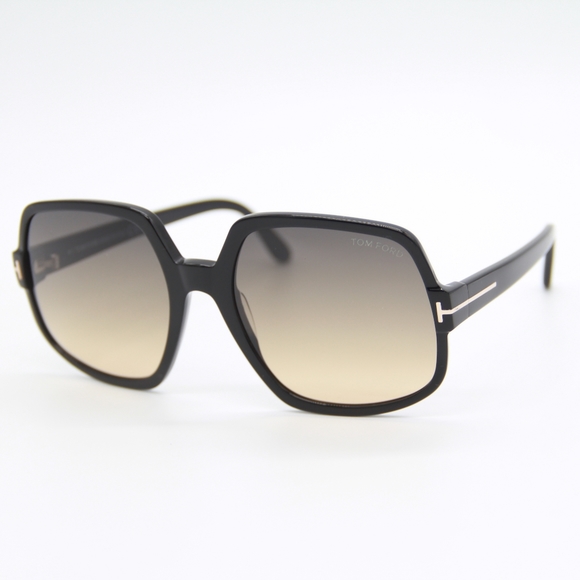 NEW TOM FORD SQUARE SUNGLASSES TOM FORD TF992 01B TOM FORD DELPHINE-02 FT0992/S - Picture 2 of 12